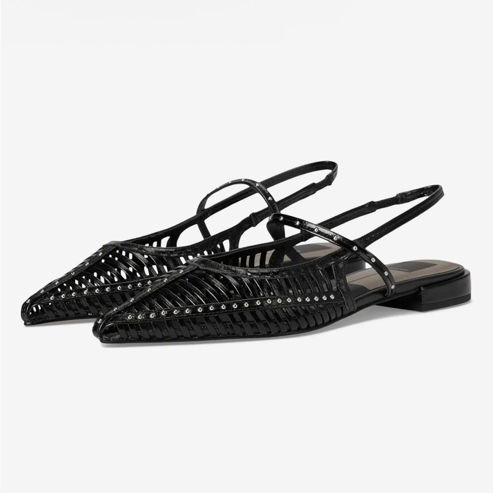Dolce Vita Black Studded Slingback Heels